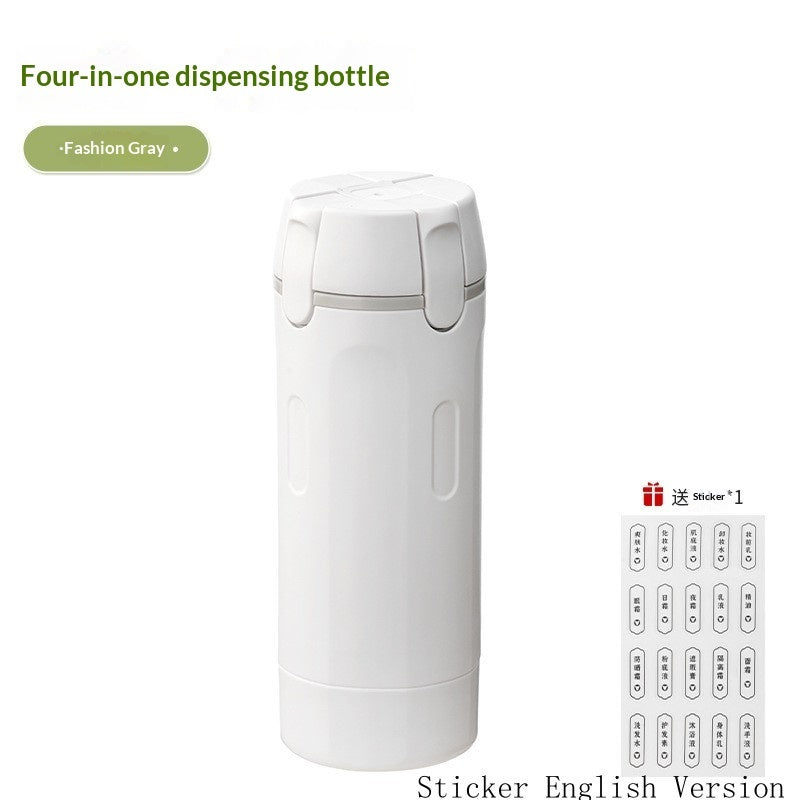 Premium 4-in-1 Leak-Proof Travel Dispenser - Portable Refillable Bottle Set