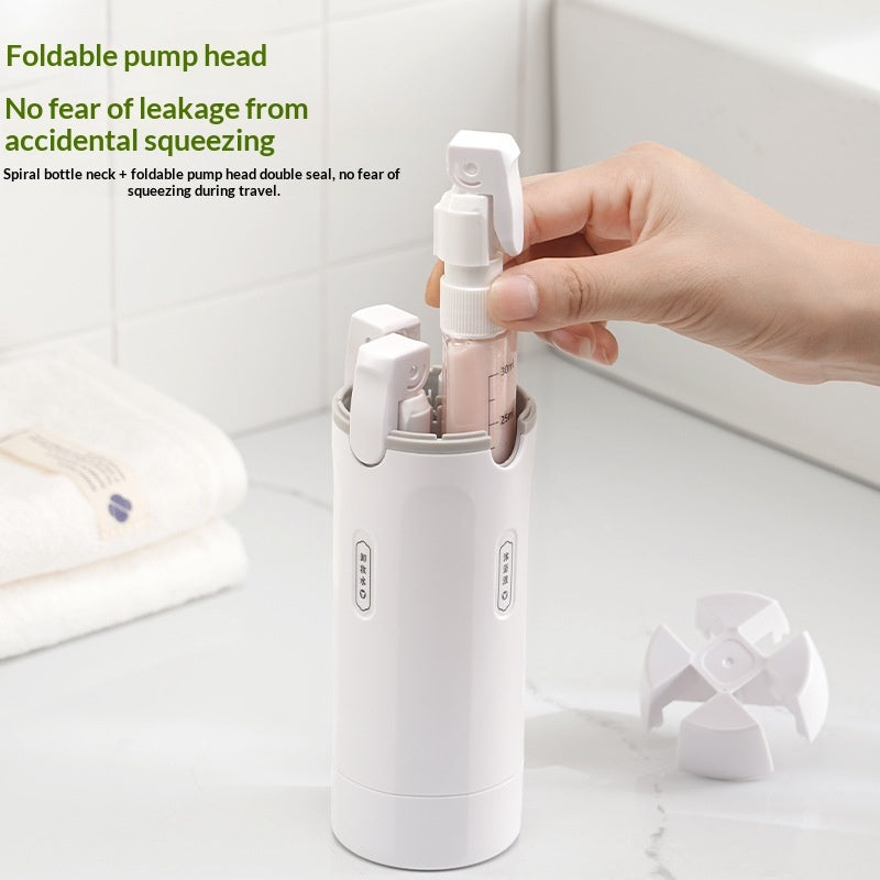 Premium 4-in-1 Leak-Proof Travel Dispenser - Portable Refillable Bottle Set