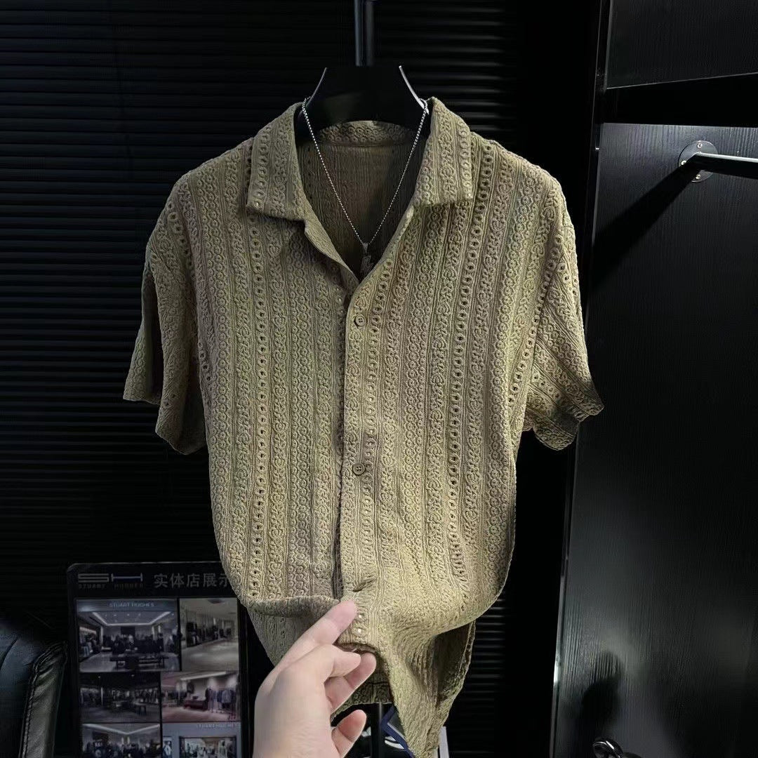 Men's Luxury Cuban Collar Breathable Summer Shirt