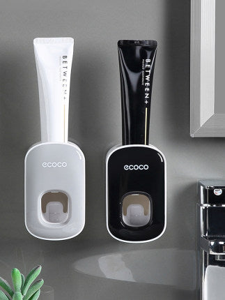 Wall-Mounted Automatic Toothpaste Dispenser & Organizer