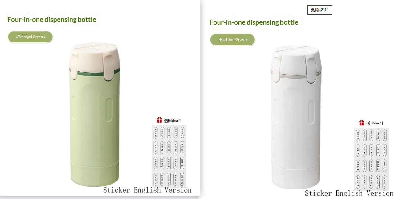 Premium 4-in-1 Leak-Proof Travel Dispenser - Portable Refillable Bottle Set