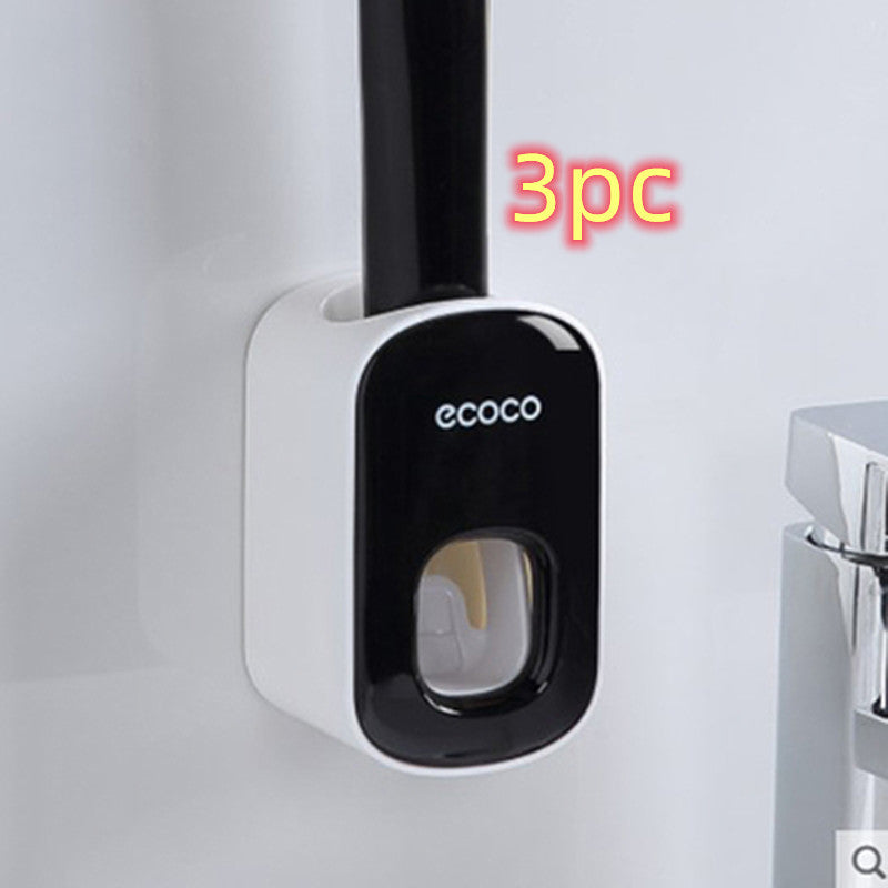 Wall-Mounted Automatic Toothpaste Dispenser & Organizer