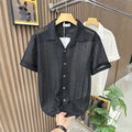 Premium Hollow-Out Knitted Summer Shirt | Breathable Texture