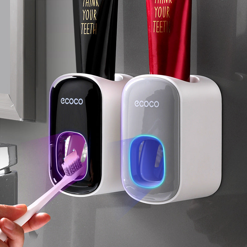 Wall-Mounted Automatic Toothpaste Dispenser & Organizer