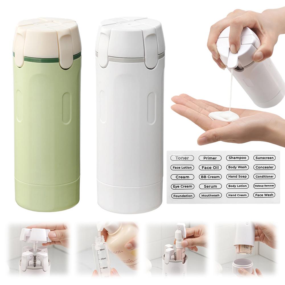 Premium 4-in-1 Leak-Proof Travel Dispenser - Portable Refillable Bottle Set