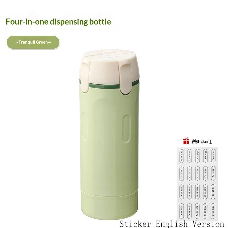 Premium 4-in-1 Leak-Proof Travel Dispenser - Portable Refillable Bottle Set