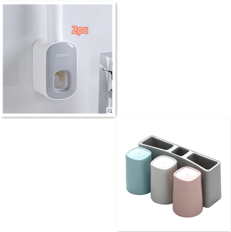 Wall-Mounted Automatic Toothpaste Dispenser & Organizer